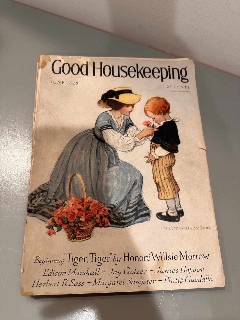 Vintage June 1928 Good Housekeeping Magazine Cover Ads Kodak Fostoria Craft Lot
